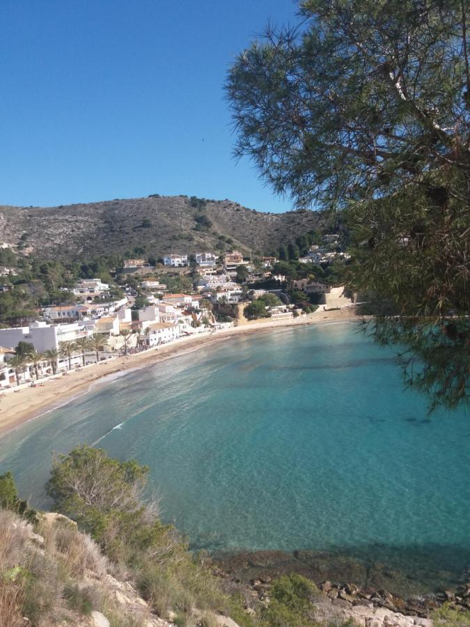 Strandnahe Wohnung Mit Meerblick Moraira Extérieur photo